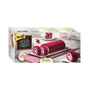 FEAST Red Velvet Strawberry Roll Cake