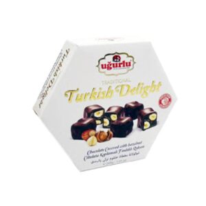 UGURLU Chocolate Covered Turkish Delight with Hazelnut