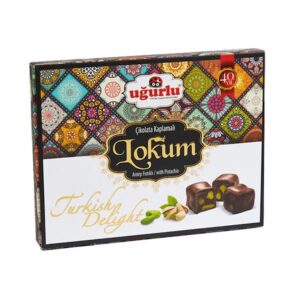 UGURLU Chocolate Covered Double Roasted Pistachio Turkish Delight