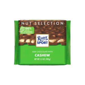 RITTER SPORT Milk Whole Cashew Chocolate