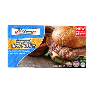 MIDAMAR Halal Seasoned Beef Patties 24oz (680g) x 8