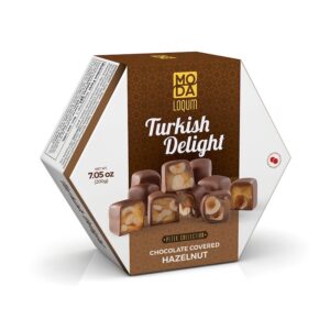 MODA Loqum Petek, Chocolate Covered Hazelnut 7oz (200g) x 12