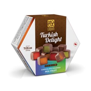 MODA Loqum Petek, Chocolate Covered Mix Fruit 7oz (200g) x 12