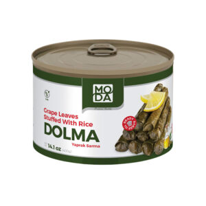 MODA Grape Leaves Stuffed With Rice, Dolma, Tin 0.88lb (400g) x 24
