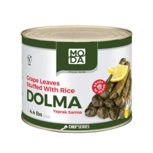 MODA Grape Leaves Stuffed With Rice, Dolma, Tin 4.4lb (2000g) x 6